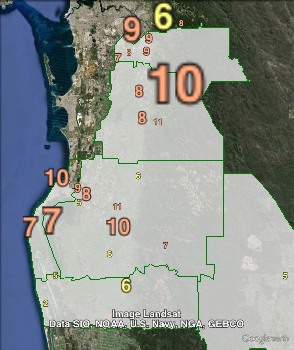 PUP Senate votes in Canning at the 2013 federal election.