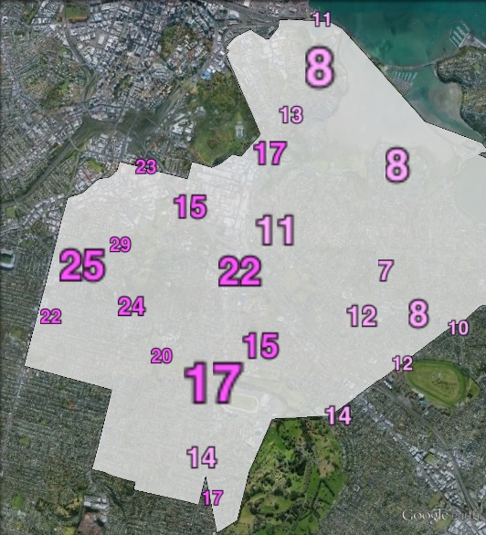 Labour party votes in Epsom at the 2011 general election.