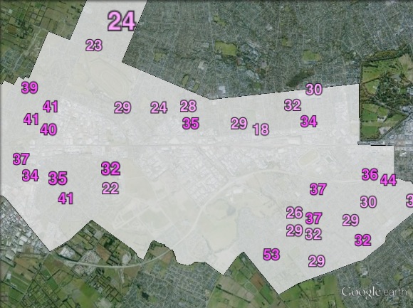 Labour party votes in Wigram at the 2011 general election.