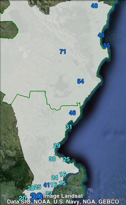 National party votes in Dunedin North at the 2011 general election.