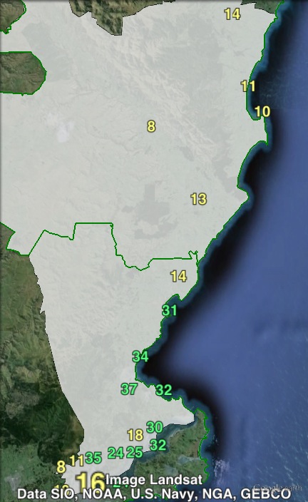 Green party votes in Dunedin North at the 2011 general election.