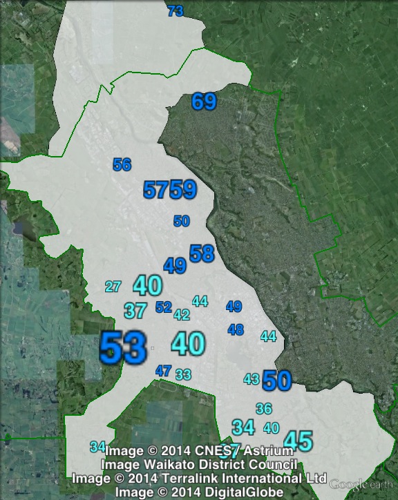 National party votes in Hamilton West at the 2011 general election.