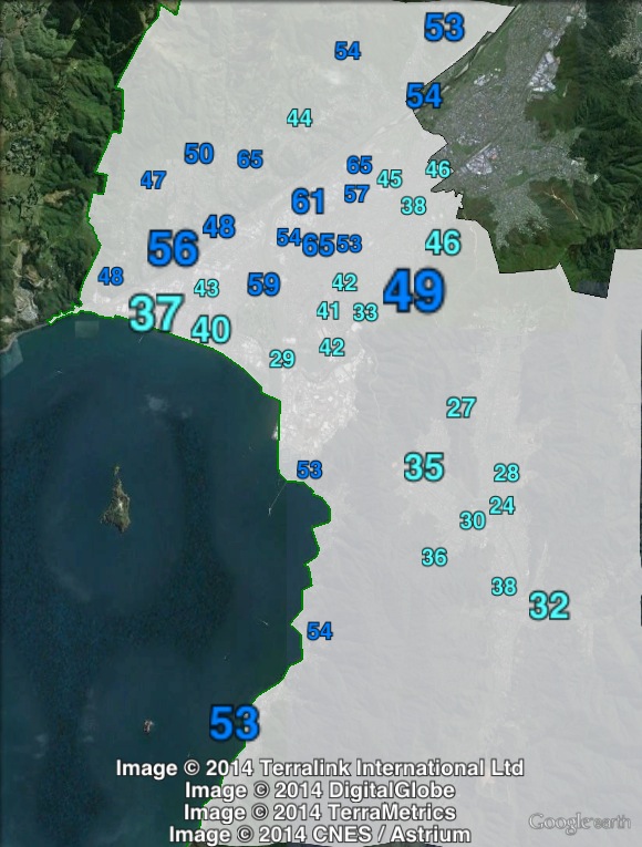 National party votes in Hutt South at the 2011 general election.