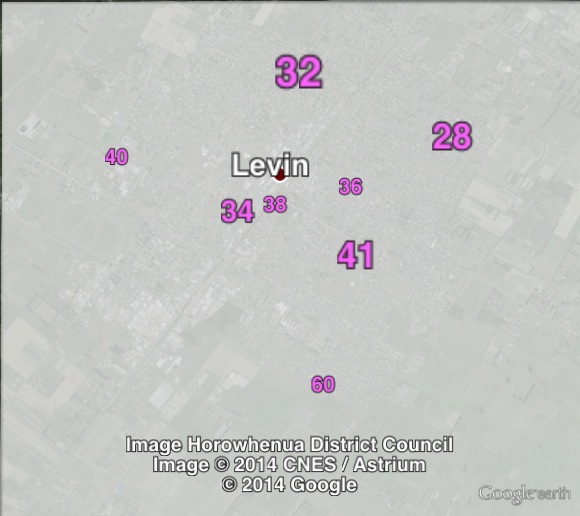 Labour party votes in Levin at the 2011 general election.