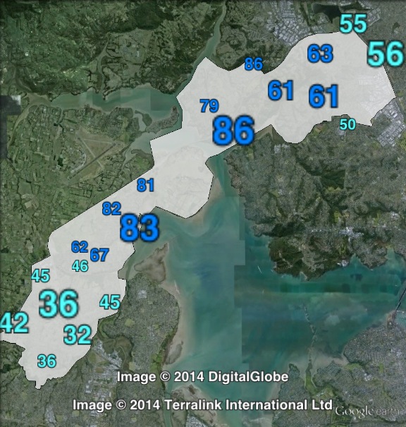 National candidate votes in Upper Harbour at the 2011 general election.