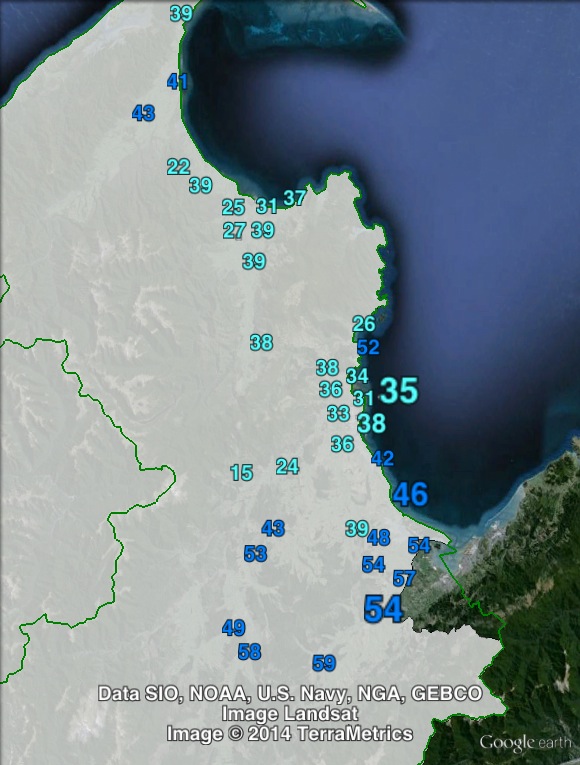 National candidate votes in the Tasman area at the 2011 general election.