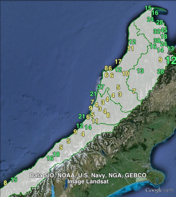 Green party votes in West Coast-Tasman at the 2011 general election.