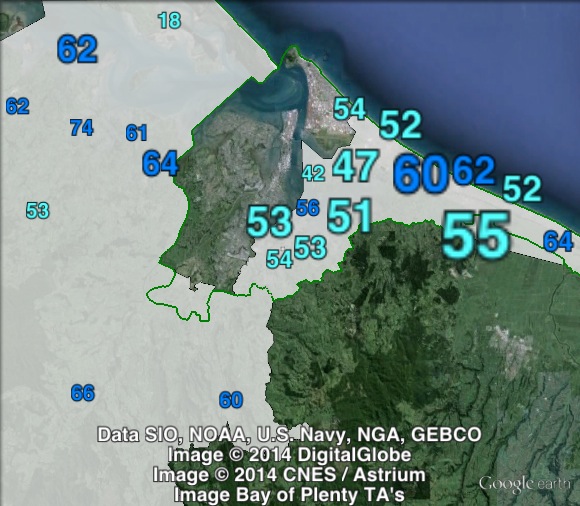 National party votes in Bay of Plenty at the 2011 general election.