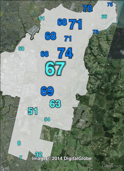 National party votes in Botany at the 2011 general election.