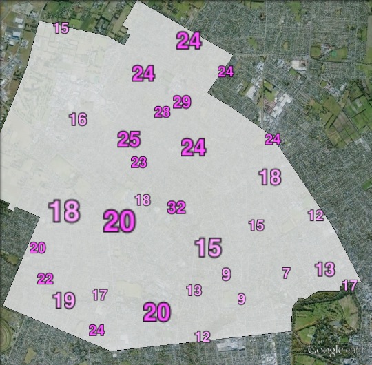 Labour party votes in Ilam at the 2011 general election.