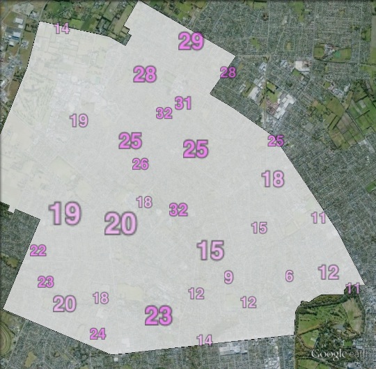 Labour electorate votes in Ilam at the 2011 general election.