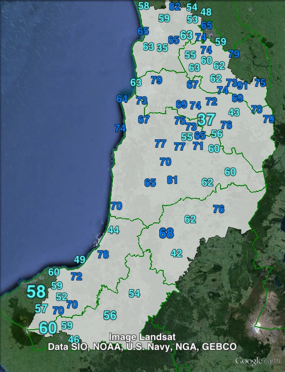 National party votes in Taranaki-King Country at the 2011 general election.