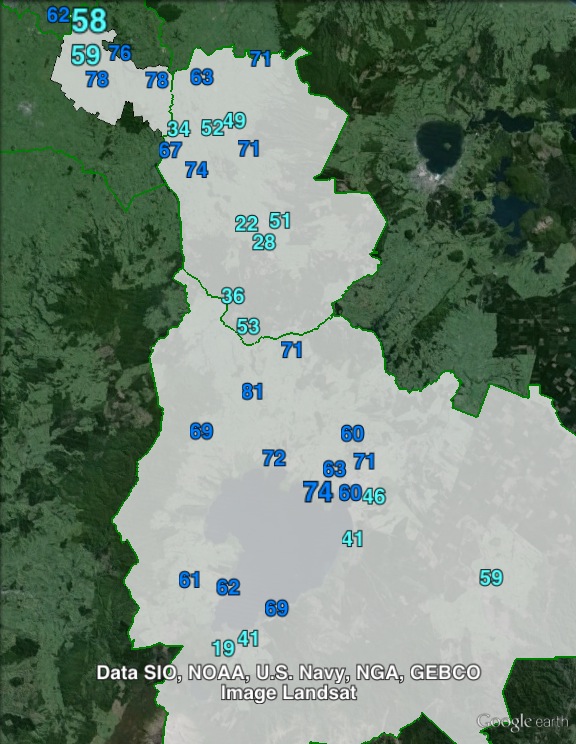 National party votes in Taupō at the 2011 general election.