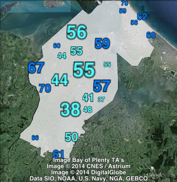 National party votes in Tauranga at the 2011 general election.