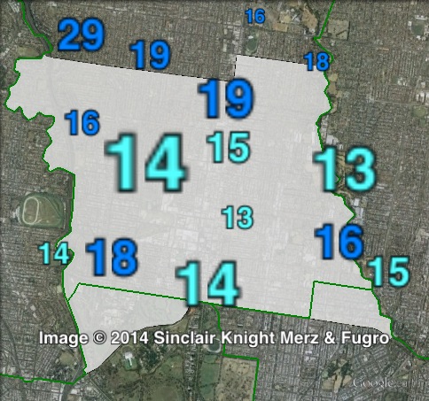 Liberal primary votes in Brunswick at the 2010 Victorian state election.