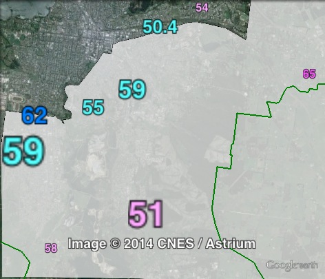 Two-party-preferred votes in the Ballarat part of Buninyong at the 2010 Victorian state election.