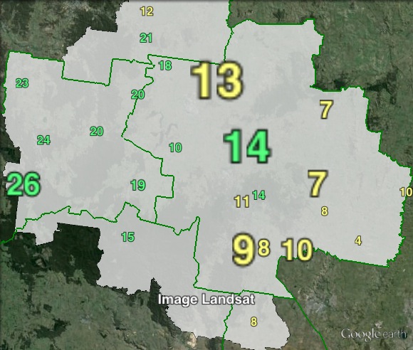 Greens primary votes in Macedon at the 2010 Victorian state election.