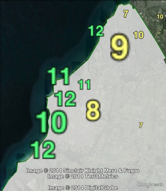 Greens primary votes in Mornington at the 2010 Victorian state election.