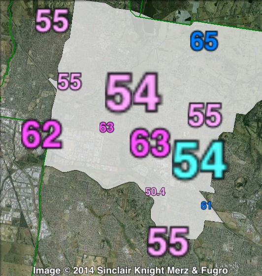 Two-party-preferred votes in Narre Warren North at the 2010 Victorian state election.