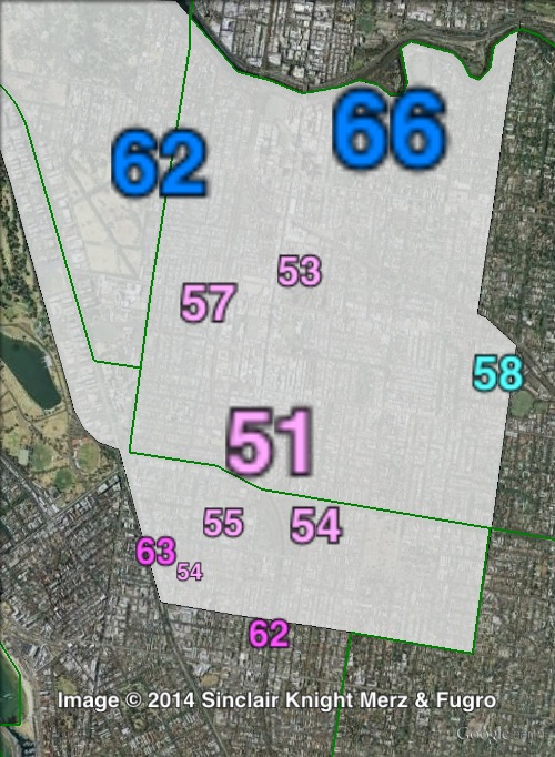 Two-party-preferred votes in Prahran at the 2010 Victorian state election.