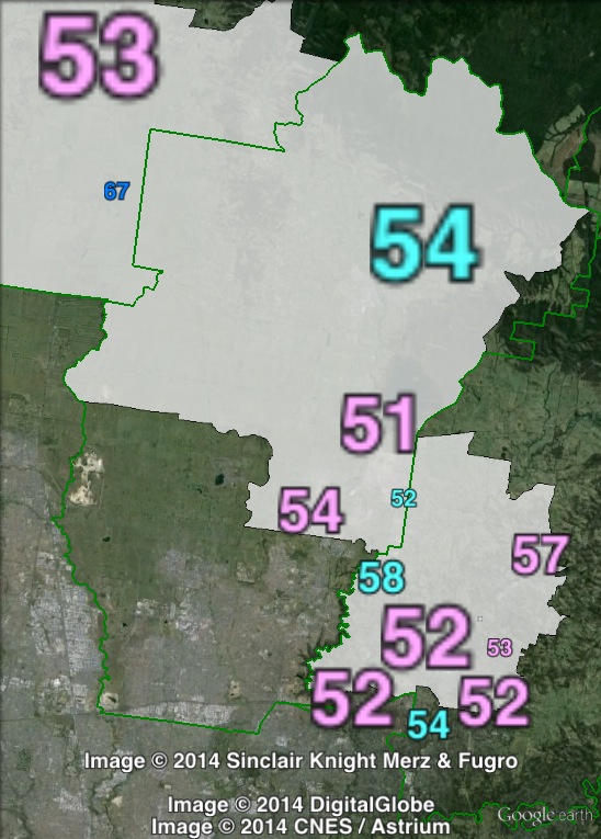 Two-party-preferred votes in Yan Yean at the 2010 Victorian state election.