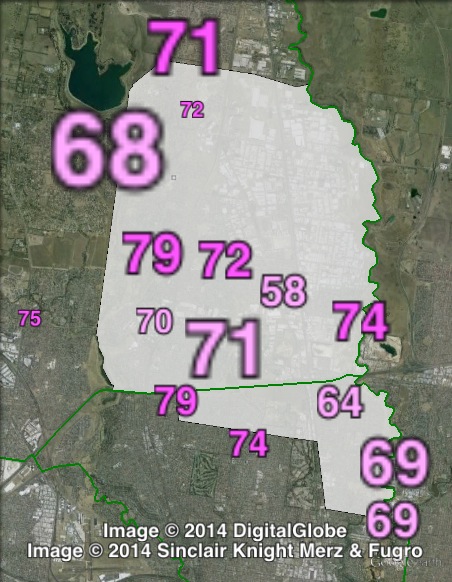 Two-party-preferred votes in Broadmeadows at the 2010 Victorian state election.