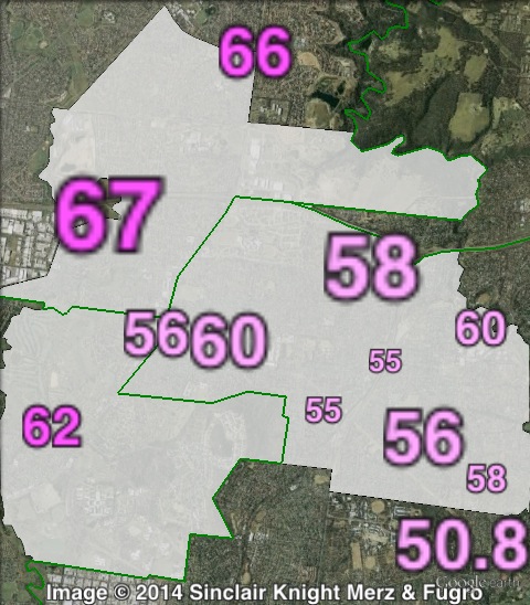 Two-party-preferred votes in Bundoora at the 2010 Victorian state election.