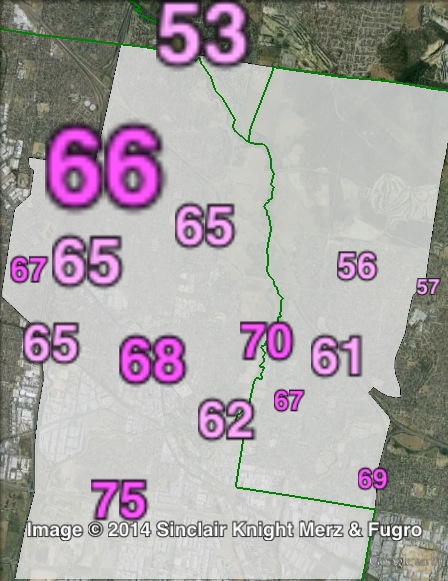 Two-party-preferred votes in Dandenong at the 2010 Victorian state election.