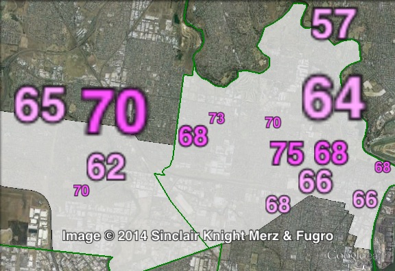 Two-party-preferred votes in Footscray at the 2010 Victorian state election.