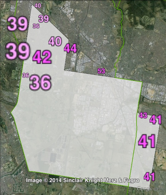 Labor primary votes at the 2013 Lyndhurst by-election.