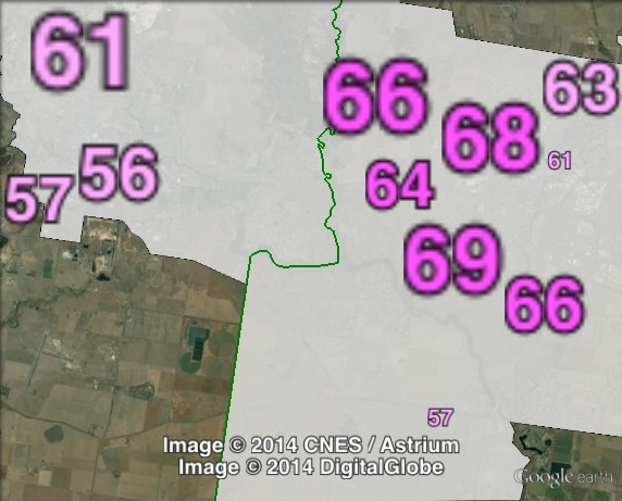 Two-party-preferred votes in Melton at the 2010 Victorian state election.