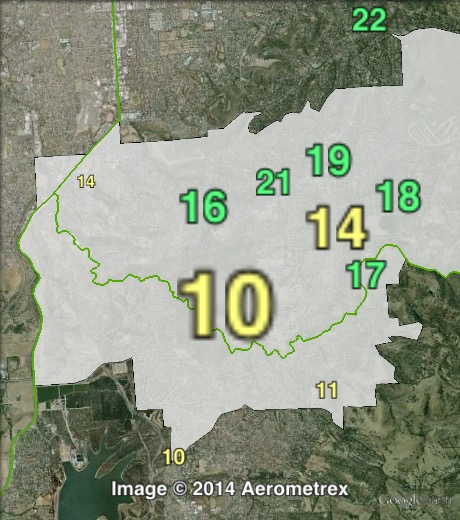 Greens primary votes in Davenport at the 2014 South Australian state election.