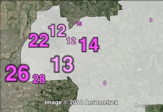 Labor primary votes in Fisher at the 2014 South Australian state election.