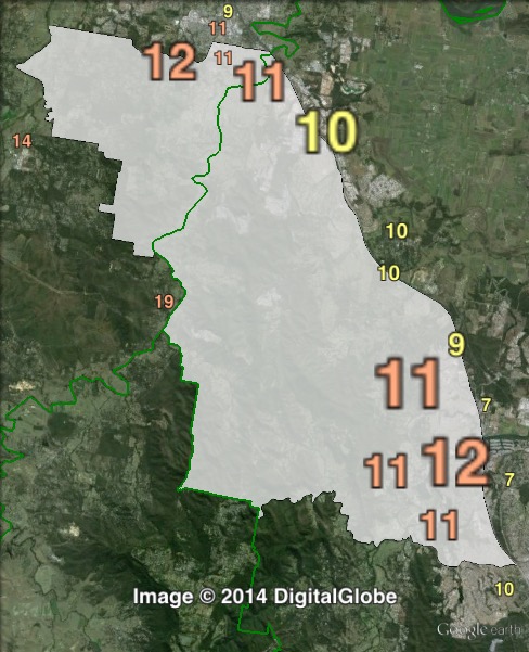 Katter's Australian Party primary votes in Albert at the 2012 Queensland state election.