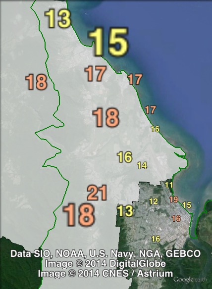 Katter's Australian Party primary votes in Barron River at the 2012 Queensland state election.