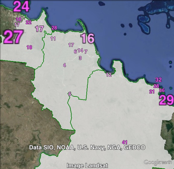 Labor primary votes in Burdekin at the 2012 Queensland state election.