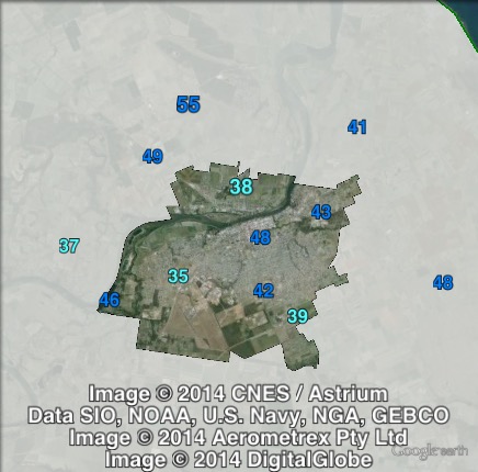 Liberal National primary votes in the Bundaberg part of Burnett at the 2012 Queensland state election.