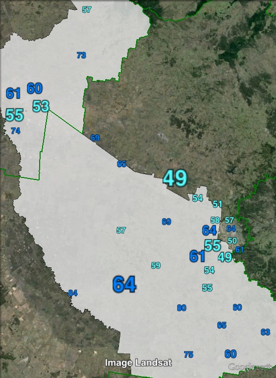 Liberal National primary votes in Condamine at the 2012 Queensland state election.