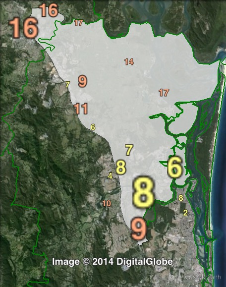 Katter's Australian Party primary votes in Coomera at the 2012 Queensland state election.