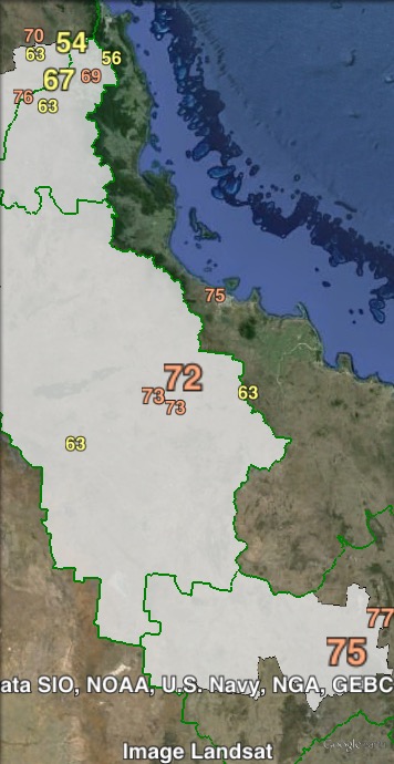 Estimated two-candidate-preferred votes in Dalrymple at the 2012 Queensland state election.
