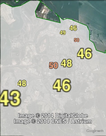 Primary votes for independent MP Liz Cunningham in the Gladstone urban area at the 2012 Queensland state election.