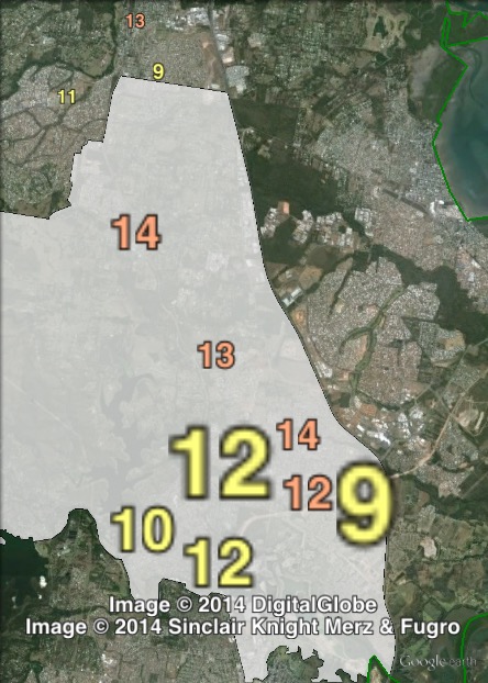 Katter's Australian Party primary votes in Kallangur at the 2012 Queensland state election.