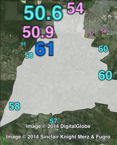 Estimated two-party-preferred votes in Logan at the 2012 Queensland state election.