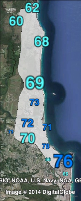 Estimated two-party-preferred votes in Maroochydore at the 2012 Queensland state election.