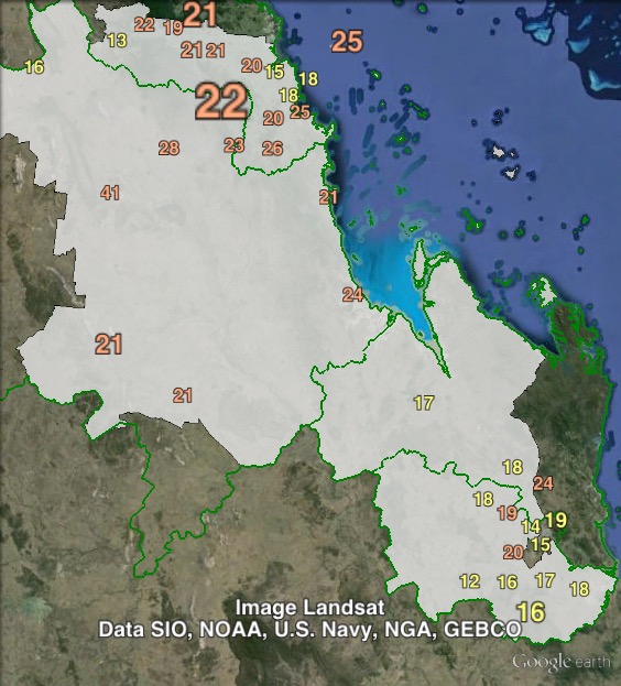 Katter's Australian Party primary votes in Mirani at the 2012 Queensland state election.