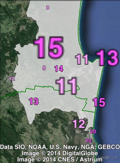 Labor primary votes in Noosa at the 2012 Queensland state election.