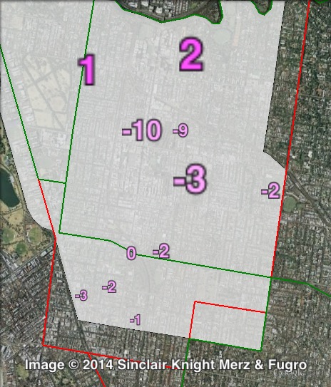 Labor primary vote swings in Prahran at the 2014 Victorian state election.