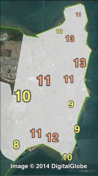 Primary votes for independent candidate Len Thomas at the 2014 Redcliffe by-election.