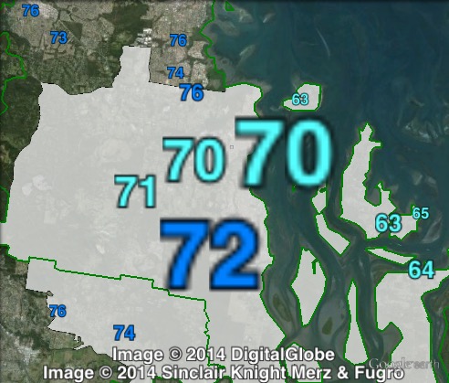 Estimated two-party-preferred votes in Redlands at the 2012 Queensland state election.