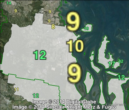 Greens primary votes in Redlands at the 2012 Queensland state election.